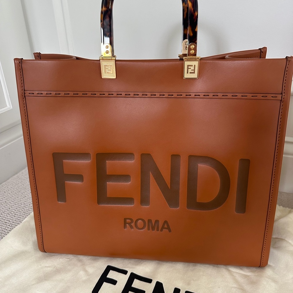 HUGE PRICE DROP Fendi Sunshine Medium Tote with Tortoiseshell Handles